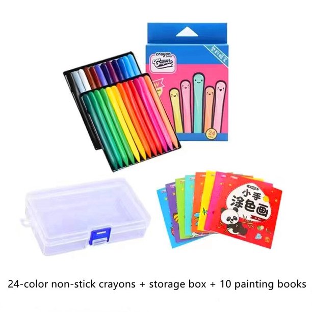 Crayones para niños pequeños, 36 colores, no tóxicos, fáciles de sujetar, lavables, seguros, suministros de arte para colorear