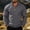 Dark Gray, variant on Men's Stand Collar Full Zip Lightweight Windproof Water Resistant Jacket with Contrast Lime Zippers Navy XL