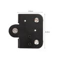 thumbnail image 3 of Extruder Back Support Plate with Pulley 3D Printer Parts Accessory Extruding Backplate for Ender 3 Ender 3 Pro CR-10 CR-10S S4 S5 Series 3D Printers 1Pcs, 3 of 5