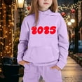 thumbnail image 2 of Jamsmile Toddler Girls Outfits Sets Long Sleeve 2025 Print Hoodies + Sweatpants 2 Piece Kids Tracksuits, 2 of 4