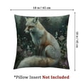 thumbnail image 4 of Chilfamy Pillow Covers Decorative Pillowcases Cute Fox Flowers Purple Design, Holiday Farmhouse Throw Pillow Case Hidden Zippered Square Cushion Cover for Sofa Bedroom Home Decor White, 4 of 7