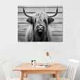 thumbnail image 2 of GOSMITH High ground cow wall art, cow picture wall decoration, rural black and white fun high ground cow wall art canvas poster, farmhouse bedroom bathroom living room wall art decoration, 2 of 4