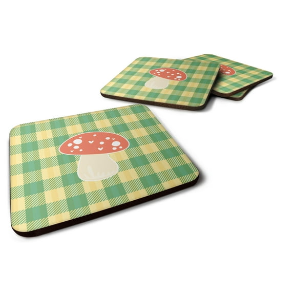 Mushroom Foam Coaster Set of 4