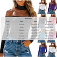 thumbnail image 3 of Lnmiateer Women 2026 Fall Fashion Y2K Off‑Shoulder Long‑Sleeve Blouse Choker‑Neck Basic & Slim‑Fit Style Trendy Date‑Night Going‑Out Outfit, 3 of 9