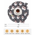 thumbnail image 6 of 15 Inch Round Placemats Set of 4, Christmas Snowman Non Slip Heat Insulation PP Table Mats, Winter Black Grey Xmas Snow Cute Washable Place Mats for Kitchen Dining Party Table Decor, 6 of 7