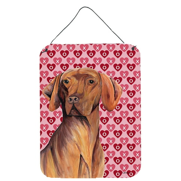 Vizsla Hearts Love and Valentines Day Portrait Wall or Door Hanging Prints