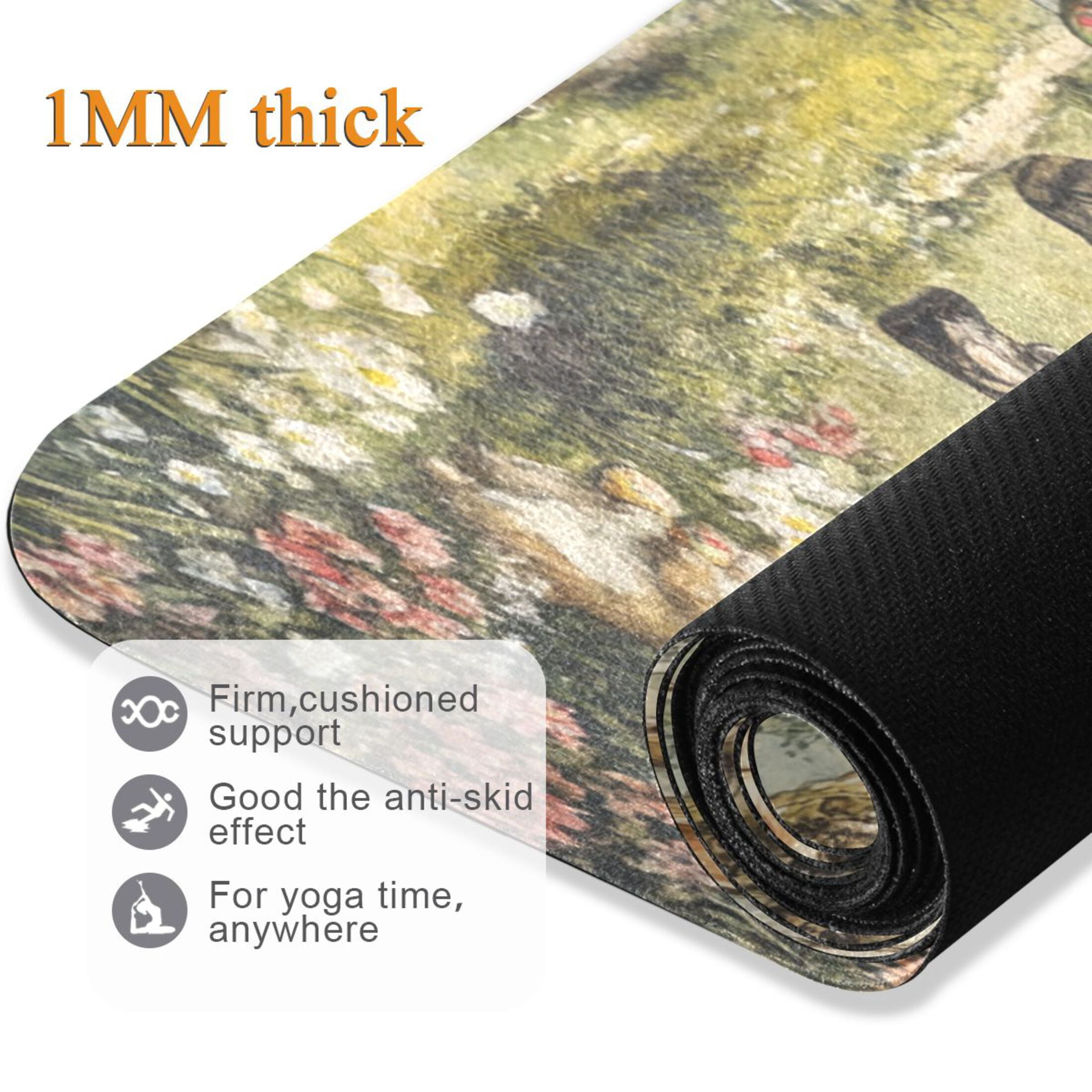 BZSMCE Yoga Mat Women Whimsical Rabbits Fitness Mat
