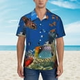 thumbnail image 4 of Fotbe Colorful Coral Reef Hawaiian Shirt For Men Unisex Summer Beach Casual Short Sleeve Cotton Linen Button Down Shirts-X-Large, 4 of 9