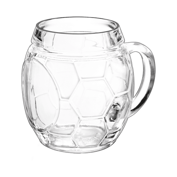 Juego De 6 Tarros De Vidrio Para Cerveza 650 Ml. Borgonovo Balon Soccer