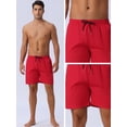 thumbnail image 4 of DARING DIVA Men's Elastic Waist Drawstring Surfing Board Shorts 30 Red, 4 of 6