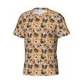 thumbnail image 5 of Vsdgher Cute Puppy Print Men's Dry Fit Mesh Athletic Shirts Moisture Wicking Tennis T-Shirt Tops, 5 of 9