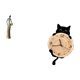 thumbnail image 5 of Figura de escritorio,Artesanía de escritorio con figuras africanas coleccionables,Reloj de pared,Reloj de pared decorativo para baño y dormitorio.,Reloj de pared de gato silencioso y sin, 5 of 8
