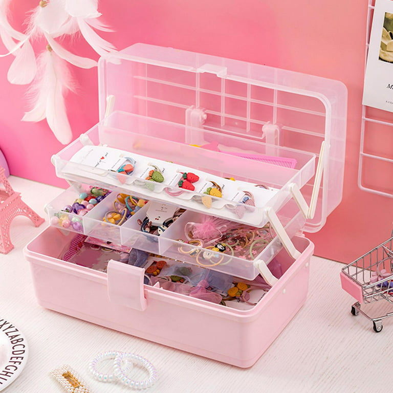 Hair Accessories Organizer Pink Hair Accessory Jewelry Box For Girls Gift