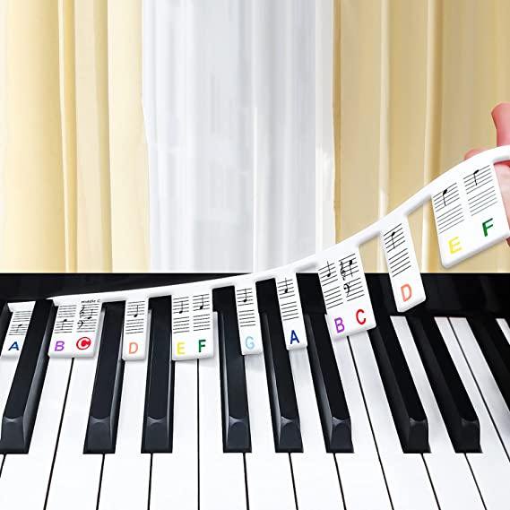 Removable Piano Keyboard Note Labels Silicone Strips Piano Notes