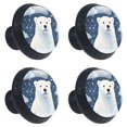 thumbnail image 2 of 4 Pcs Galaxy Polar Bear Knobs for Kitchen Cabinet Cupboard Dresser Bookcase Drawer Pulls Handles Round Home Decor, 2 of 8
