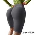 thumbnail image 3 of Sonducket Gimnasio Verano Mujeres Yoga Shorts Niñas Correr Ciclismo Cintura alta Deportes Pantalones cortos Transpirable Mujer Gris oscuro M Type2 NO2, 3 of 6
