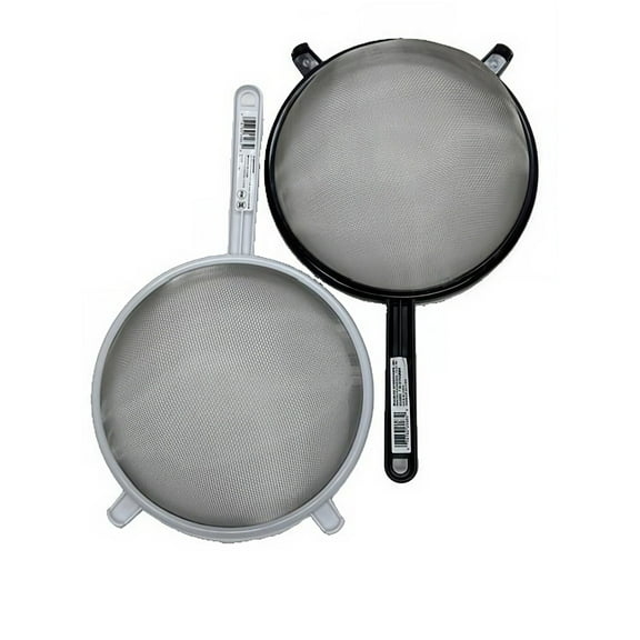 Strainer 8 inch, Stainless Steel, Black/White, GoodCook