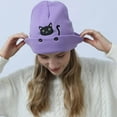 thumbnail image 6 of BAVACE Purple Cat Beanie Hat for Women Men Thick Knitted Cuffed Skull Cap Winter Cute Stuff Accessories Birthday Valentines Day Decoration Gifts Girlfriend Boyfriend Wife Husband Age Ideas, 6 of 6