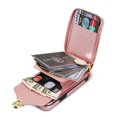 thumbnail image 2 of Allytech Case for iPhone XR, [Large Capacity] Wallet Case with Card Slots & Zipper Pocket, Premium PU Leather Metal Snap Kickstand Shockproof Case with Shoulder Strap, Rosegold, 2 of 9