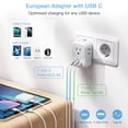 thumbnail image 4 of Adaptador de enchufe de viaje TESSAN de EE. UU. a Europa con 4 salidas y 3 USB, 4 of 6