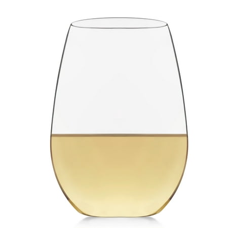 Polycarbonate Plastic Wine Glasses - Libbey Signature Kentfield Stemless White Wine Glasses, Set of 4