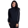 thumbnail image 5 of RBX Active Women's Lightweight Luxe Athleisure Quarter Zip Piped Sweatshirt, 5 of 5