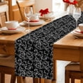thumbnail image 3 of Retro Christmas Pattern Table Runner, Abstract Black Country Decoration Cotton Linen Kitchen Table Decoration Washable Dining Tabletop Runners for Home Party Decor 13x60 Inches, 3 of 9