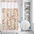 thumbnail image 2 of No Hook Shower Curtain, Orange Yellow Botanical Shower Curtains for Bathroom with See Through Top Window, Rustic Country Spring Floral Summer Leaf Waterproof Washable Bath Curtain Small Stall 36"x78", 2 of 9