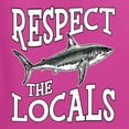 thumbnail image 6 of Wild Bobby Respect The Locals Save Our Oceans Shark Animal Lover Men Graphic Tee, Fuschia, X-Large, 6 of 6