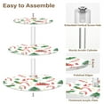 thumbnail image 2 of 3-Tier Acrylic Cupcake Stand Sturdy Dessert Display Cupcake Tower Cupcake Holder for Party Wedding Outdoor Picnic Christmas Icon Pattern, 2 of 8