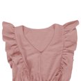 thumbnail image 4 of Birdeem Robe d'Été Décontractée pour Femme à Col en V, Unie, à Manches Courtes, Vacances, Boîte de Nuit, Longue, Soleil, 4 of 10
