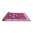thumbnail image 2 of Ahgly Company Indoor Square Oriental Pink Traditional Area Rugs, 4' Square, 2 of 4