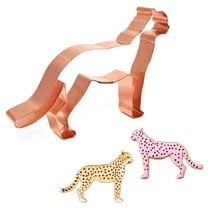 Cheetah Cookie Cutter 5.25 X 3.5 inches - Handcrafted Copper by The Fussy Pup