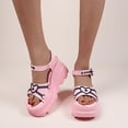 thumbnail image 1 of Sandalias de talla grande 43 para mujer, sandalias negras con plataforma y correa de hebilla, sandalias Punk de tacón alto, zapatos informales a la moda para mujer, zapatos con punta abierta 36 Gao Jinjia LED, 1 of 2