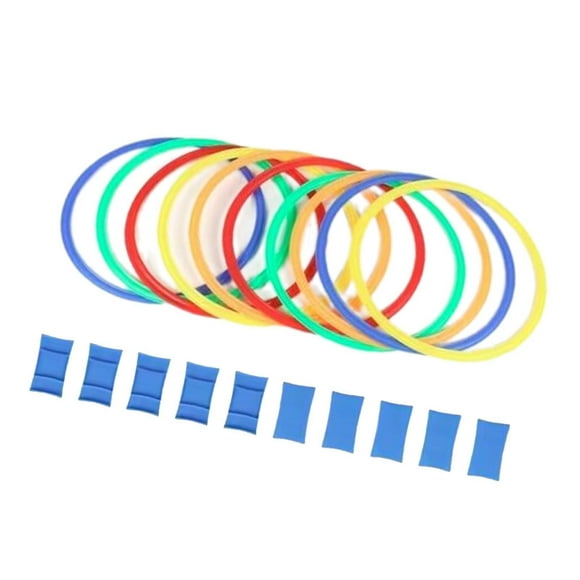 Guardoinrt Bright Color Speed Agility Rings Set Safe Materials Attract Attention Fun Activities And Physical Exercise Grid Jumping 28cm