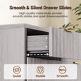 thumbnail image 4 of CHITOOMA Fluted Dresser for Bedroom, Modern Wooden 6 Drawer Dresser, Storage Cabine Chest of Drawers for Living Room Hallway, Gray, 4 of 8