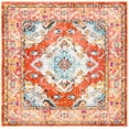 thumbnail image 2 of SAFAVIEH Square Rug 8' - Monaco Collection - Traditional Design, Orange & Light Blue, Ideal for Living Room, Bedroom, Dining Space, 2 of 6