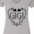thumbnail image 4 of Inktastic Gigi with Hearts and Swirls Women's V-Neck T-Shirt, 4 of 5