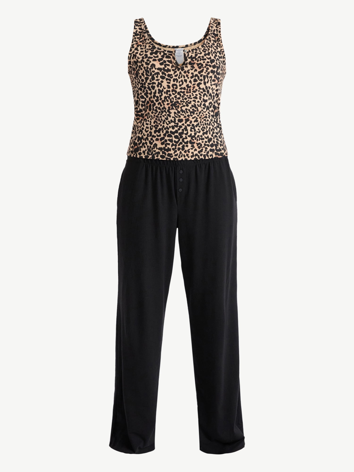 No Boundaries Sleepwear Brami and Pants Set, 2-Piece Women’s