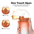 thumbnail image 4 of Oldley 25oz Kids Drinking Water Bottle - One-Click Open, Leakproof, BPA-Free Tritan, Motivational Time Marker, 4 of 10