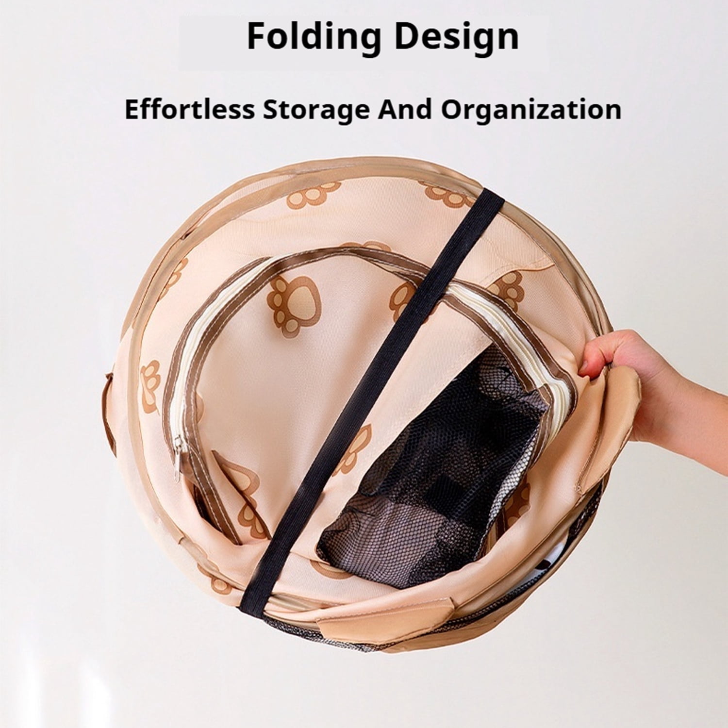 Foldable Cat Delivery Room, Portable Pet Whelping Tent for Cat Birth & Puppy, Rectangular Space-Saving Cat Nest with Breathable Mesh & Sunroof (M/L/XL/XXL)