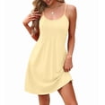 thumbnail image 3 of Summer Dresses for Women Adjustable Spaghetti Strap Beach Vacation Casual Cute Sundresses with Pockets Yellow S, 3 of 9