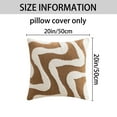 thumbnail image 6 of REGALWOVEN Snowflake Fleece Throw Pillow Cover with Wavy Pattern Cushion Case Modern Pillowcase for Sofa Couch Living Room Home Decor Brown 20 x 20 Inch, 6 of 6