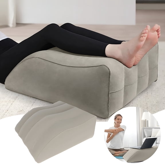 LAMIRO Leg Wedge Pillow, Foam Elevation For Leg Swelling, Bolster Support For Circulation, Comfort Foot Rest,24.8"