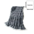 thumbnail image 3 of HCBY Ruched Reversible Fleece Throw Blanket Ultra Soft Cozy Warm For All Seasons Air Conditioned Rooms Beds Sofas (Blue 62"x39"), 3 of 6