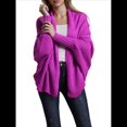 thumbnail image 2 of para Mujer: Suéter Holgado de Punto con de Murciélago y Gran Tamaño. Rosa Roja Talla Única, 2 of 9