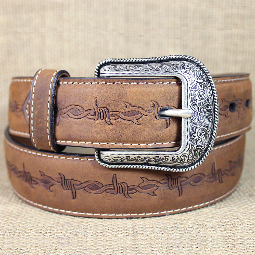 3D BELT 32x1 1/2 inch. 3D BROWN MENS WESTERN FASHION LEATHER BELT