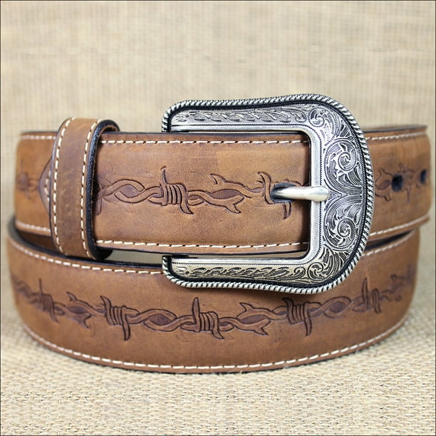 3D BELT 32x1 1/2 inch. 3D BROWN MENS WESTERN FASHION LEATHER BELT