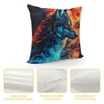 thumbnail image 4 of Orinice Wolf Flames Surreal Graphic Decorative Cushion Throw Pillow Cover 22x22in, 4 of 5
