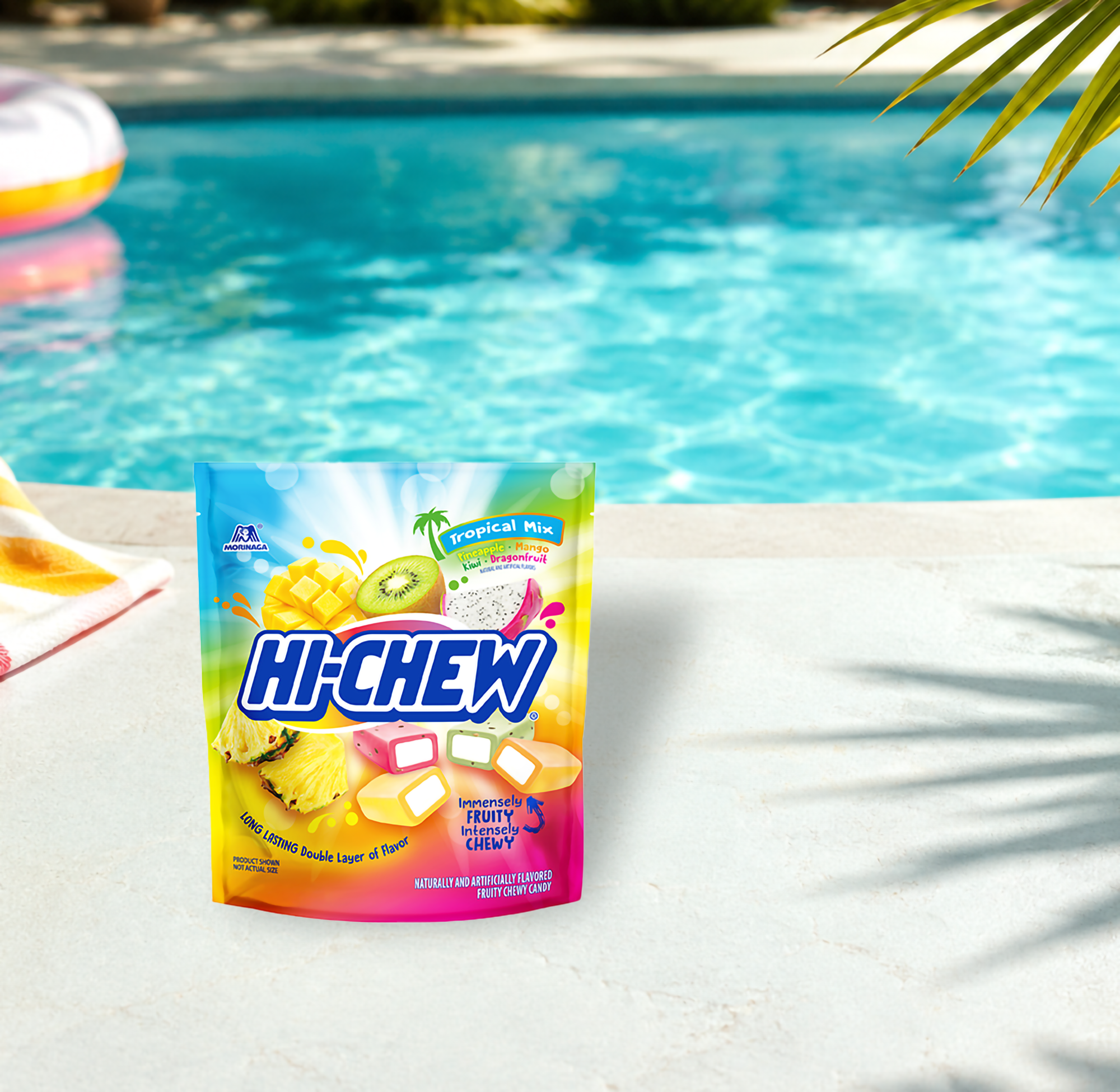 HI-CHEW Chewy Candy Tropical Mix Stand up Pouch, 7.23 oz